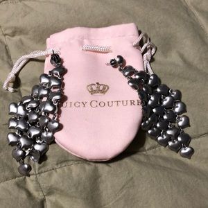Juicy couture dangle heart earrings